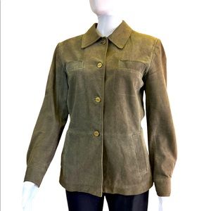 Emanuel Ungaro size 10 Womens suede Liberte jacket /blazer like new smoke free